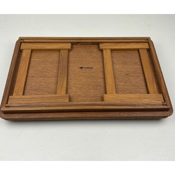 NEW Julie Pomerantz Goodwood 22x14" Teakwood Bed Tray Serving Tray Open Box - Picture 8 of 14